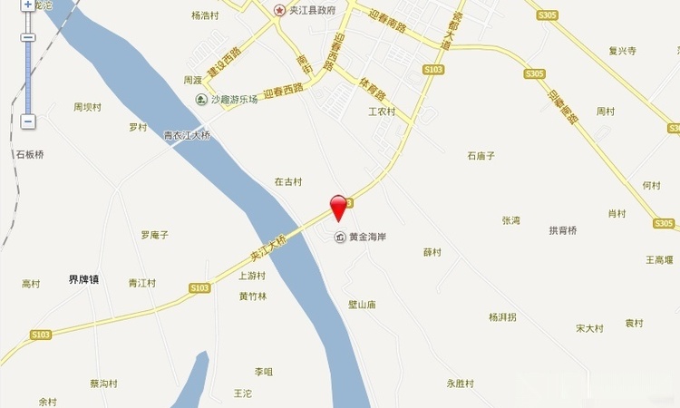 峨眉山月江岸社区交通图
