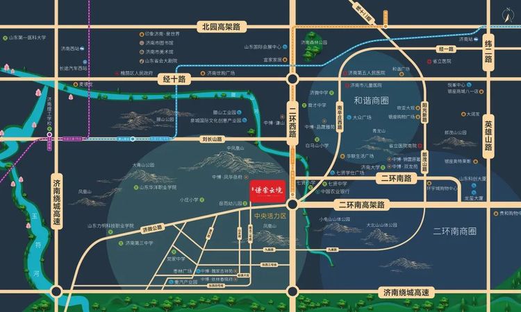 中博谦崇云境交通图