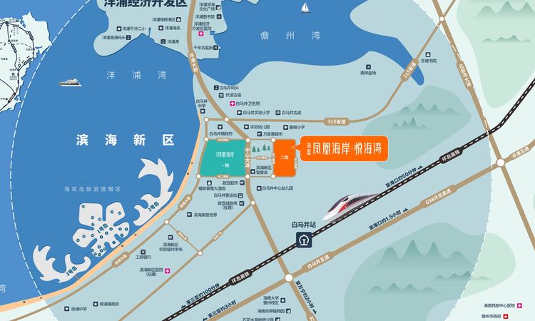 凤凰海岸·悦海湾交通图