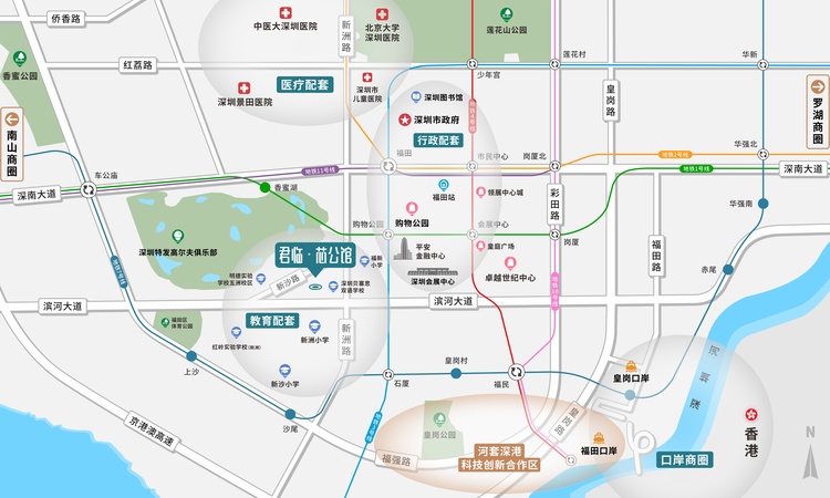 君临芯公馆交通图