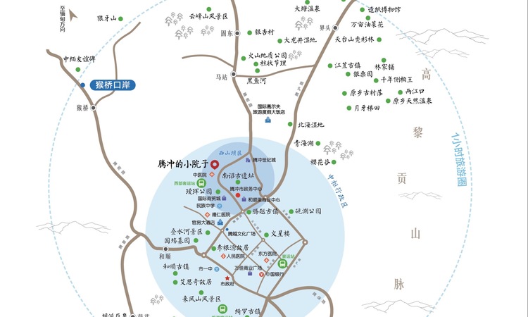 腾冲的小院子交通图