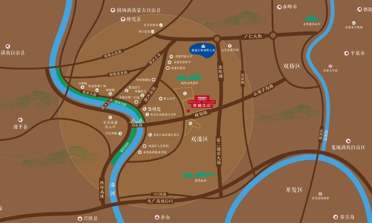 紫樾江山交通图