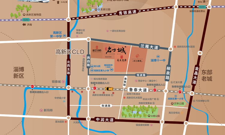 名士悦府交通图