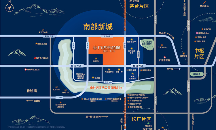 万达生态城交通图