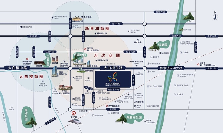 济宁国投·四季朗悦交通图