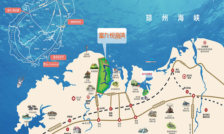 富力悦海湾交通图