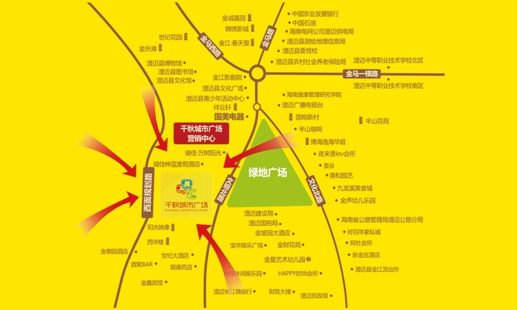 千秋城市广场交通图