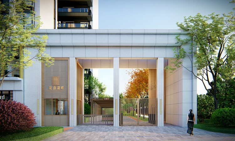 花雨湖畔实景图