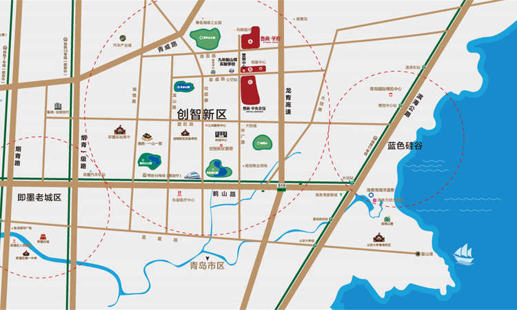 鲁商中央公馆二期交通图