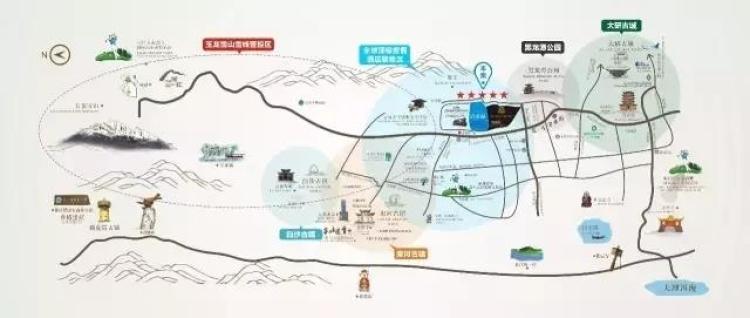 天瑞豪生丽江度假区交通图