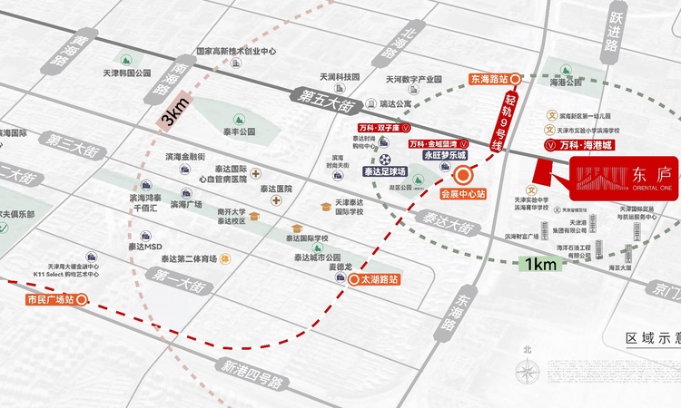 万科东庐交通图