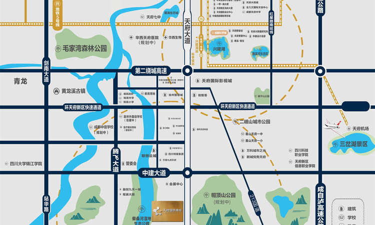 领地天府国际康城交通图