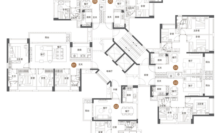 凤鸣水岸花园楼层平面图