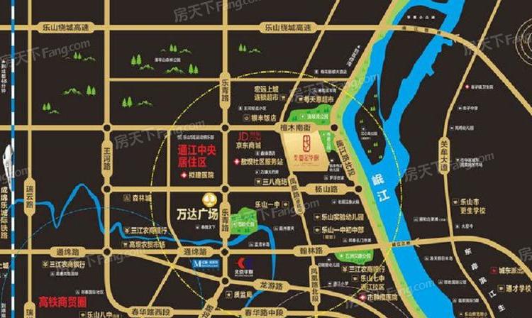 阳光·鎏金华府交通图