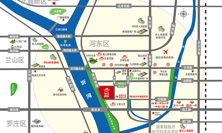 史丹利·滨江壹号交通图