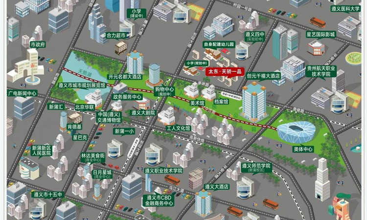  太东天骄一品交通图