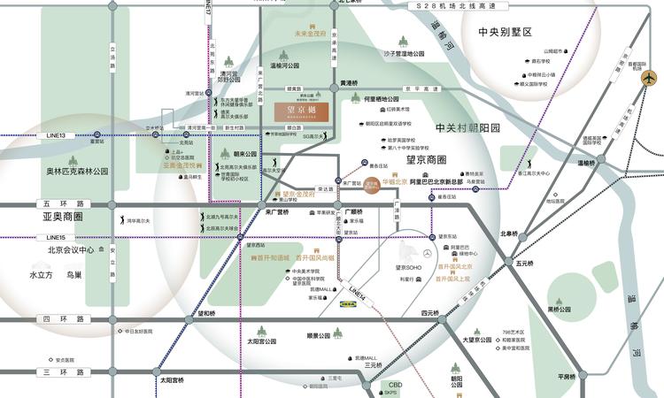 首开金茂望京樾交通图