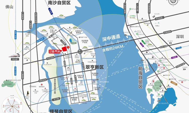 招商臻湾府交通图