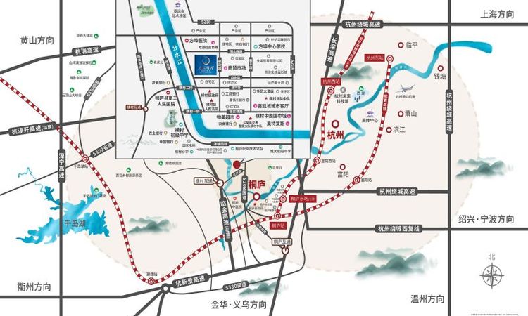 之江明月府交通图