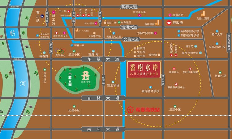 香榭水岸交通图