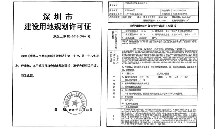 恒裕深圳湾楼盘证照