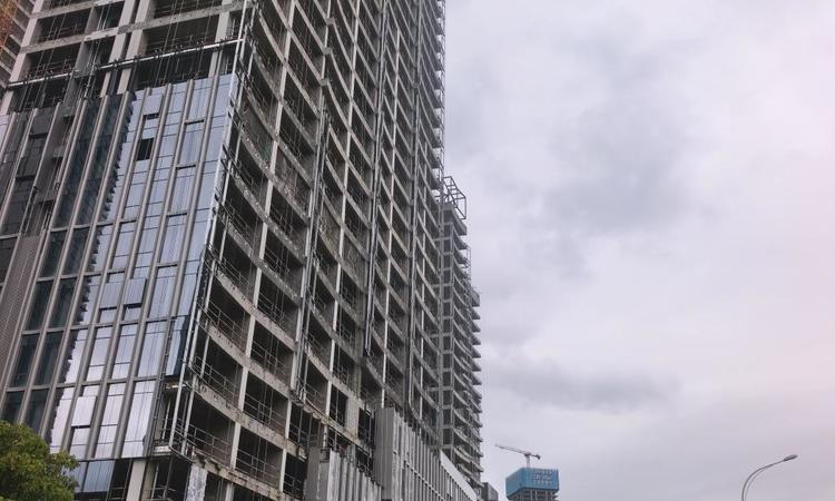 中信泰富滨江金融城施工进度图