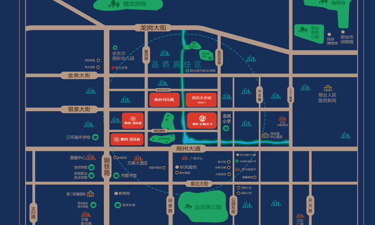 美的未来城交通图