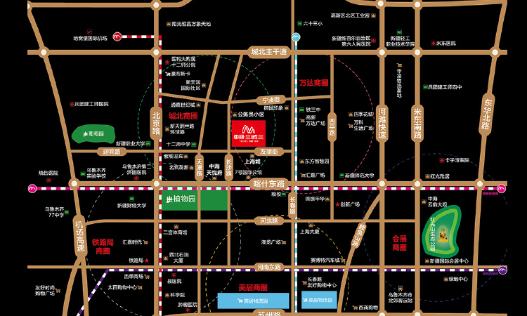 中润·三城三交通图