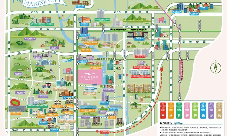 华发海上都荟交通图