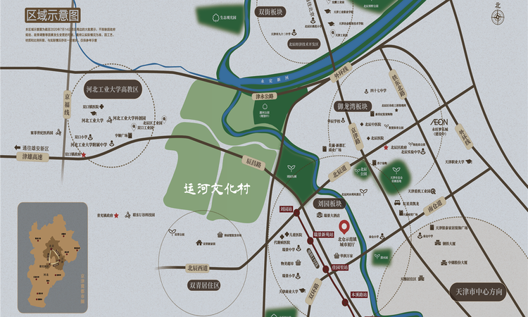 万科运河文化村交通图