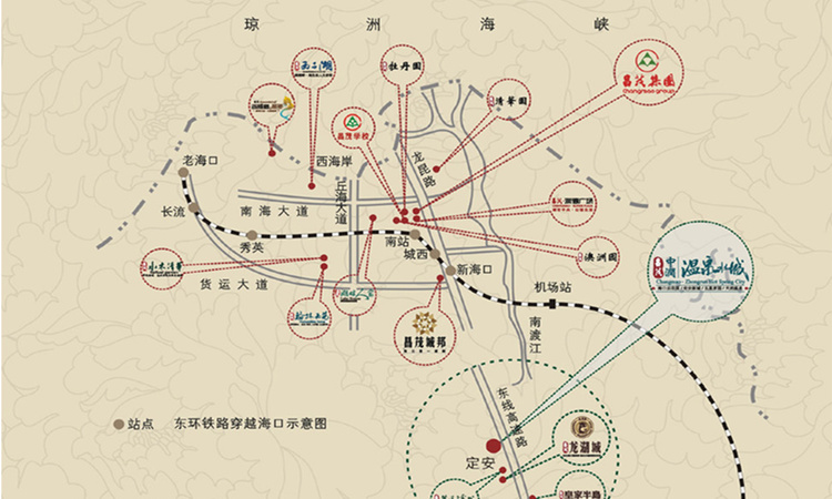 昌茂中润温泉水城交通图