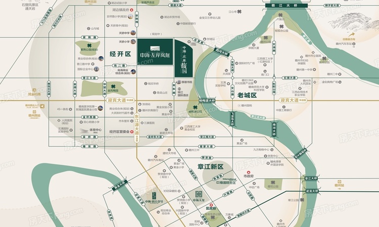 中海·左岸馥园交通图