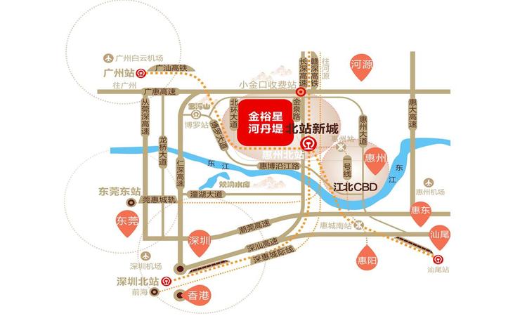 金裕星河丹堤交通图