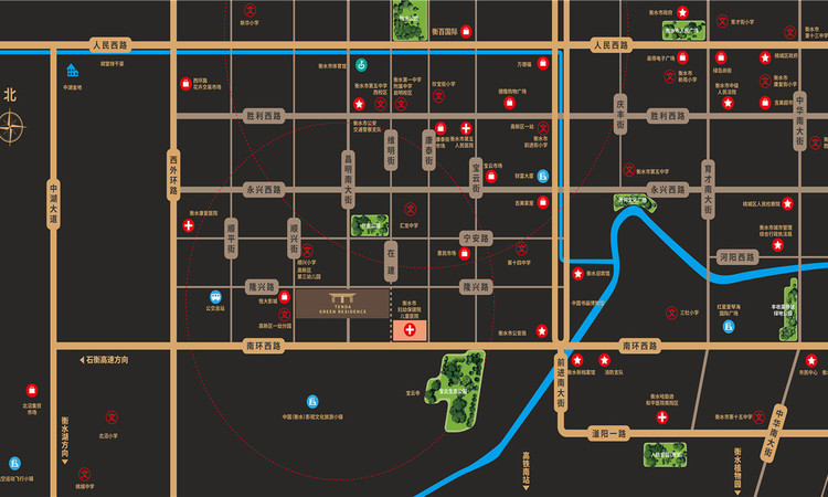 隆江绿苑交通图