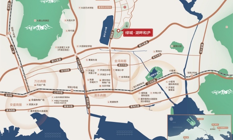 绿城湖畔和庐交通图