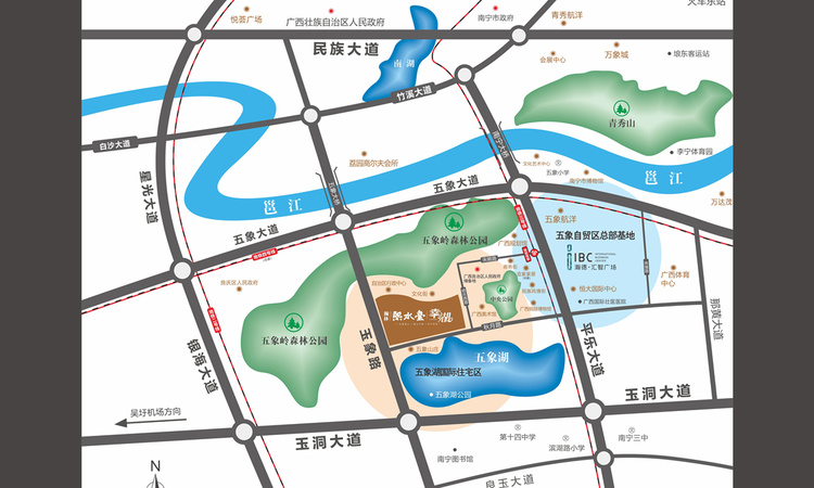 瀚林熙水台2期·幸湖交通图