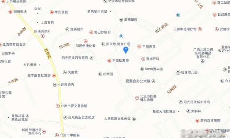 北流新天地交通图