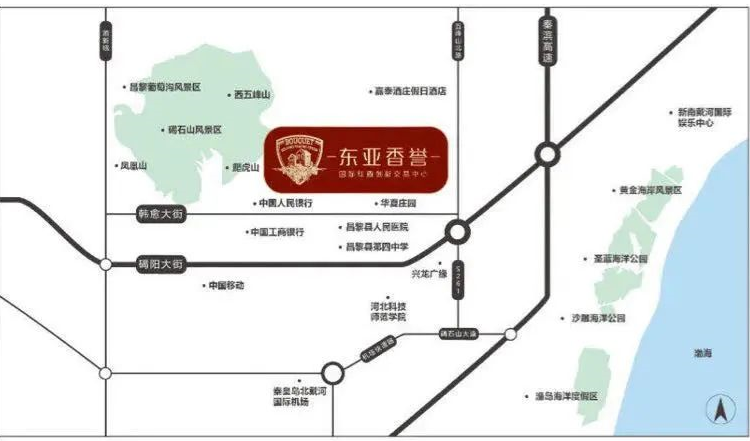 东亚香誉红酒小镇   交通图