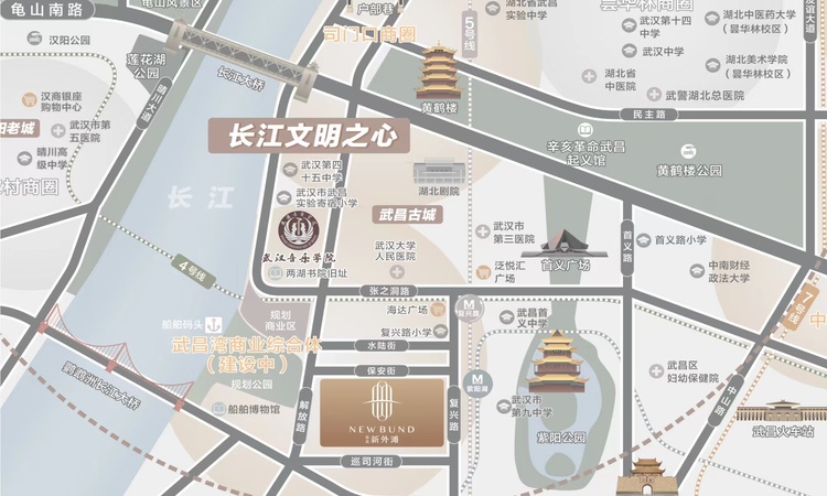 信达·新外滩交通图