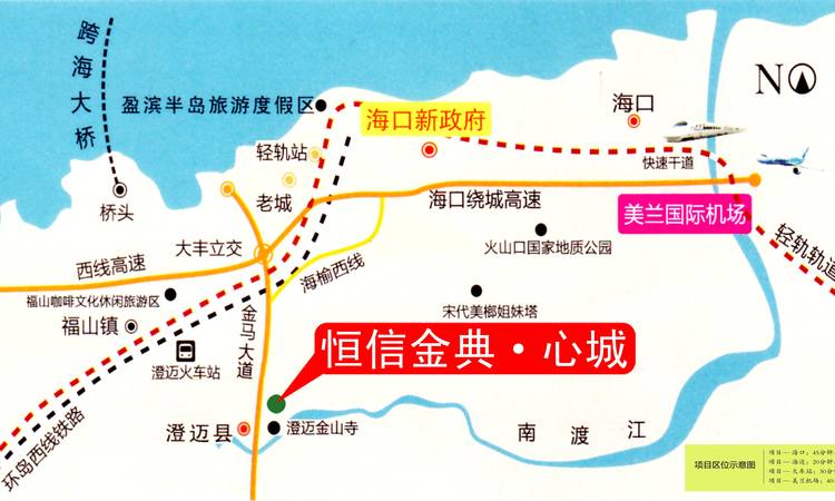 金典心城交通图