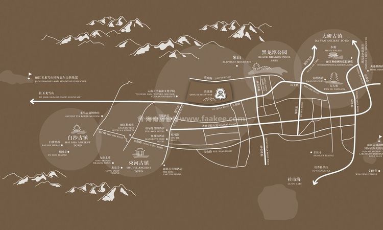 丽江瑞吉别墅交通图