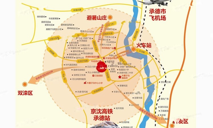 翠桥·蓝岛广场交通图