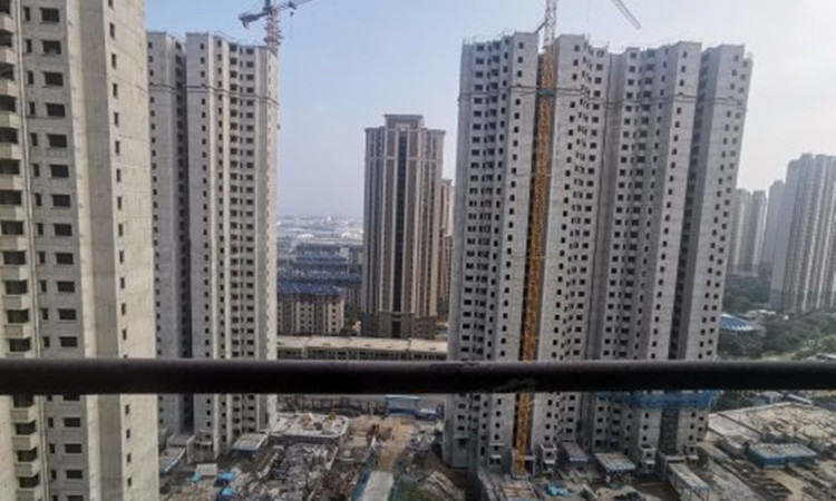 城市新港湾施工进度图