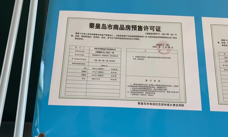 兴桐鑫城十区楼盘证照