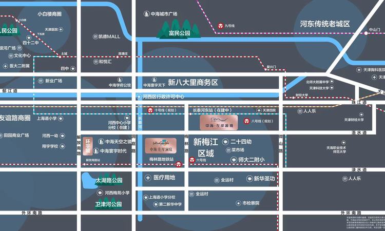 中海左岸源境交通图