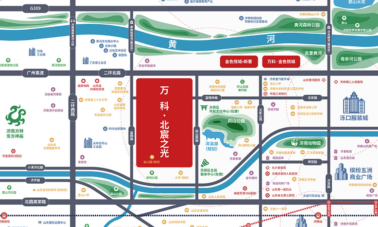 万科北宸之光交通图