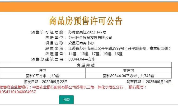 环企中心楼盘证照