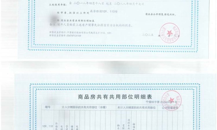 南京高淳雅园楼盘证照