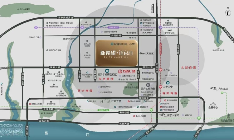 新希望锦官府交通图