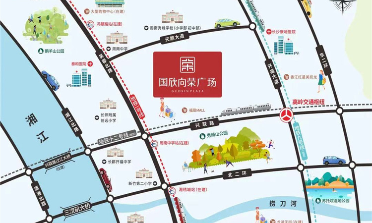国欣向荣广场交通图